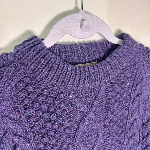 The Tappit Hen Purple Scottish Knit Wool Sweater - Picture 6 of 8